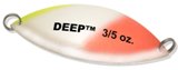 Lake Clear Wabbler Deep - Glow Orange Chartreuse/Silver Back - Click Image to Close