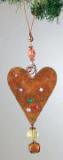 Heart Rustic Rhinestones Ornament