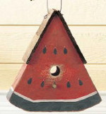 Watermelon Folk Art Birdhouse