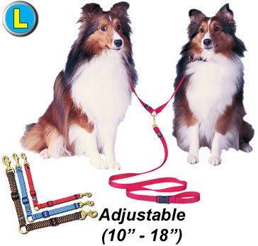 Adjustable Double Dog Leads - Large - Click Image to Close
