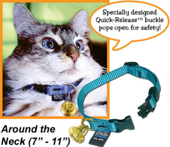 Safety Quick-Release Cat Collar with Bell - Click Image to Close