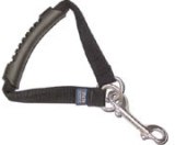 Traffic Lead w/ Rubber Handle - 8" - Black - For Big Dogs!