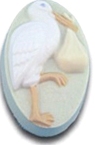 Stork With Bundle Soap Mold
