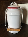 Milk Jug - Stoneware Red Rim