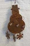 Snowman Rustic Beaded Ornament