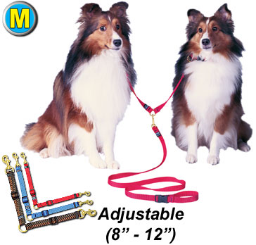 Adjustable Double Dog Leads - Medium - Click Image to Close