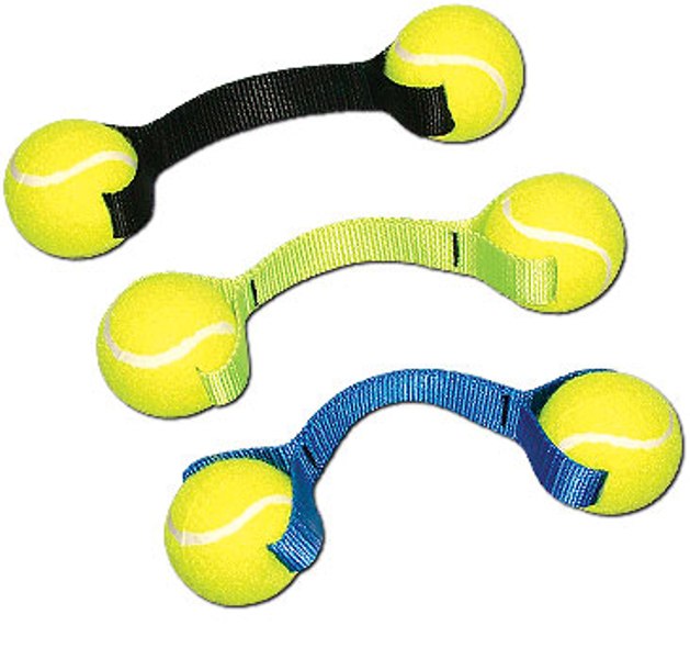 Double Tennis Ball Toy for Dogs by Cetacea - Only one included - Click Image to Close