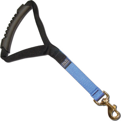 Traffic Lead w/ Rubber Handle - 12" - For Big Dogs! - Click Image to Close