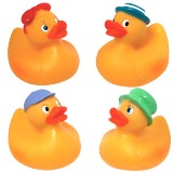 Rubber Duck with Hat - Choose color (only one duck included)